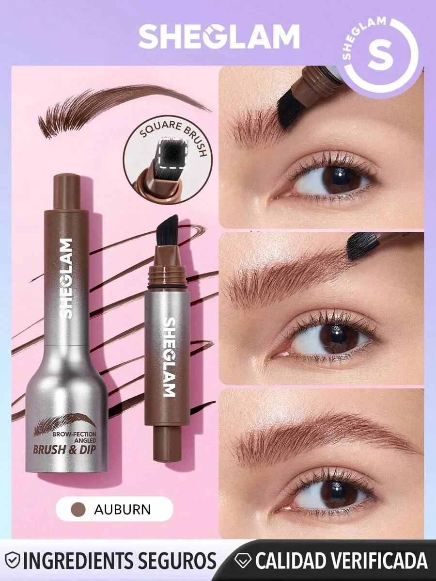 SHEGLAM Brow-Fection Angled Brush & Dip - auburn