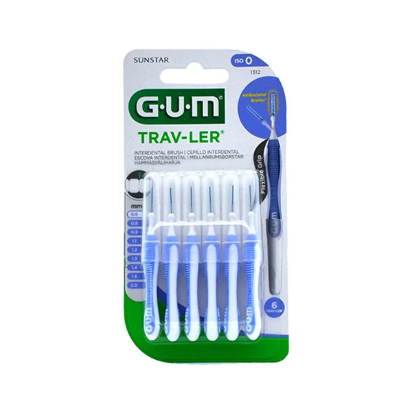 Trav-Ler Reusable Interdental Brush Purple 0.6 mm 6 pcs