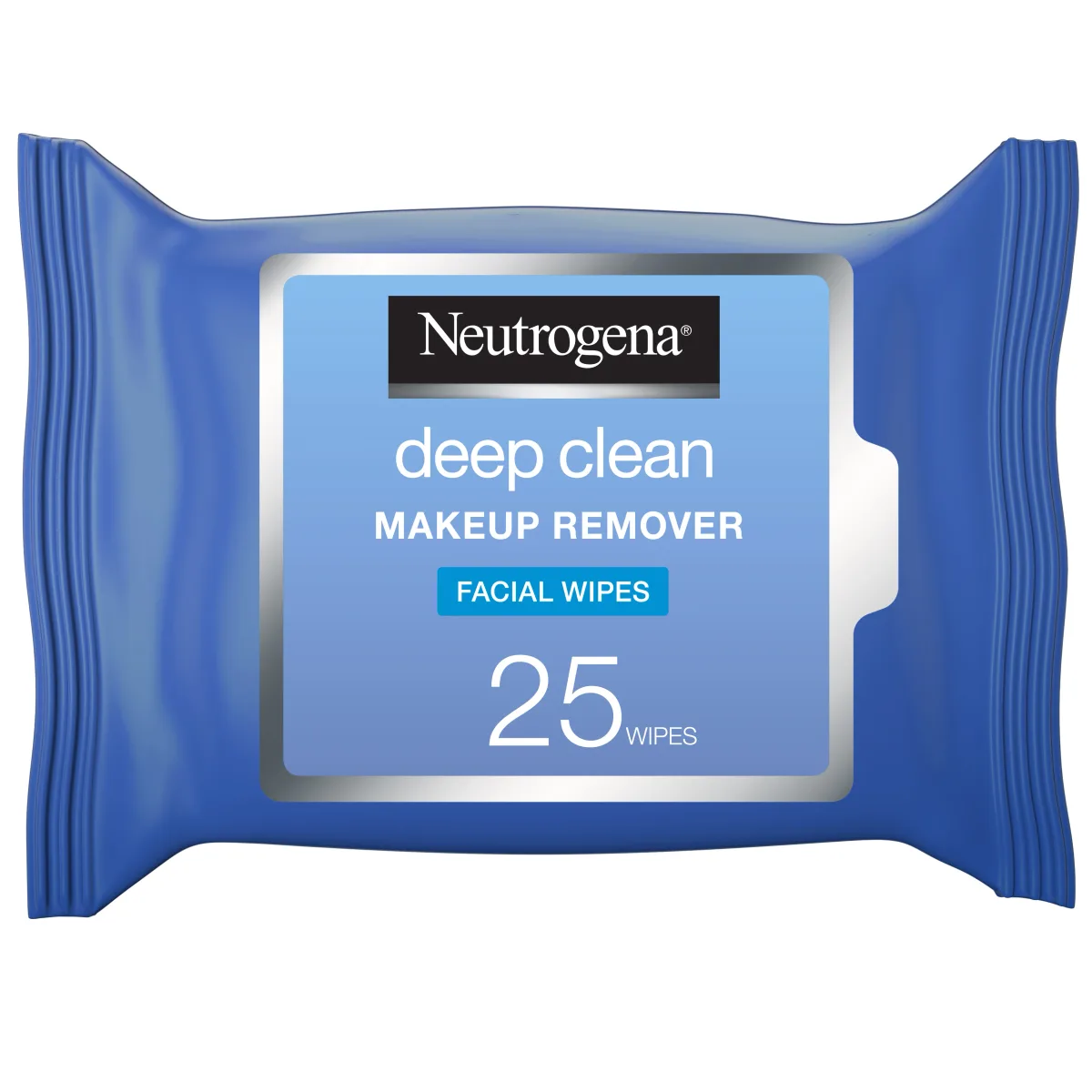 Neutrogena Deep Clean Makeup Remover, 25 Wipes, Oil-Free Formula Infused with a Light Cleansing Lotion for Extra Skin Care, Removes all types makeup, even waterproof mascara