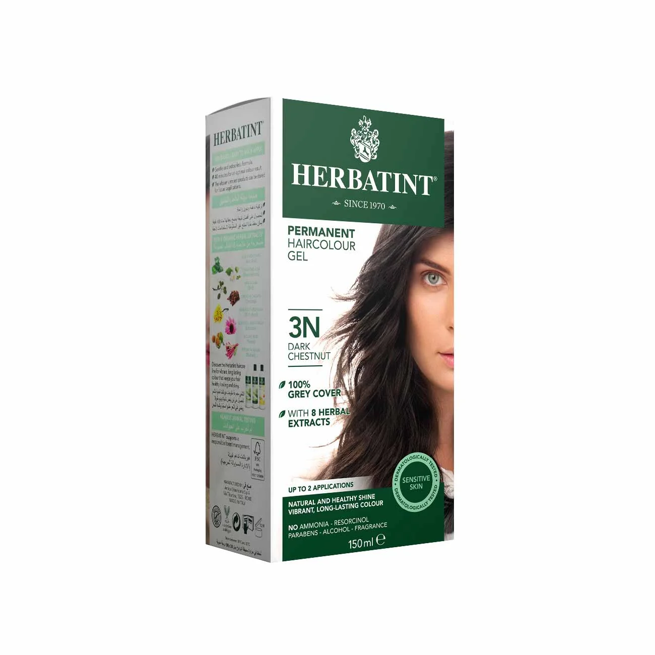 Permanent Hair Colour Gel - Dark Chestnut 3N 170 ml