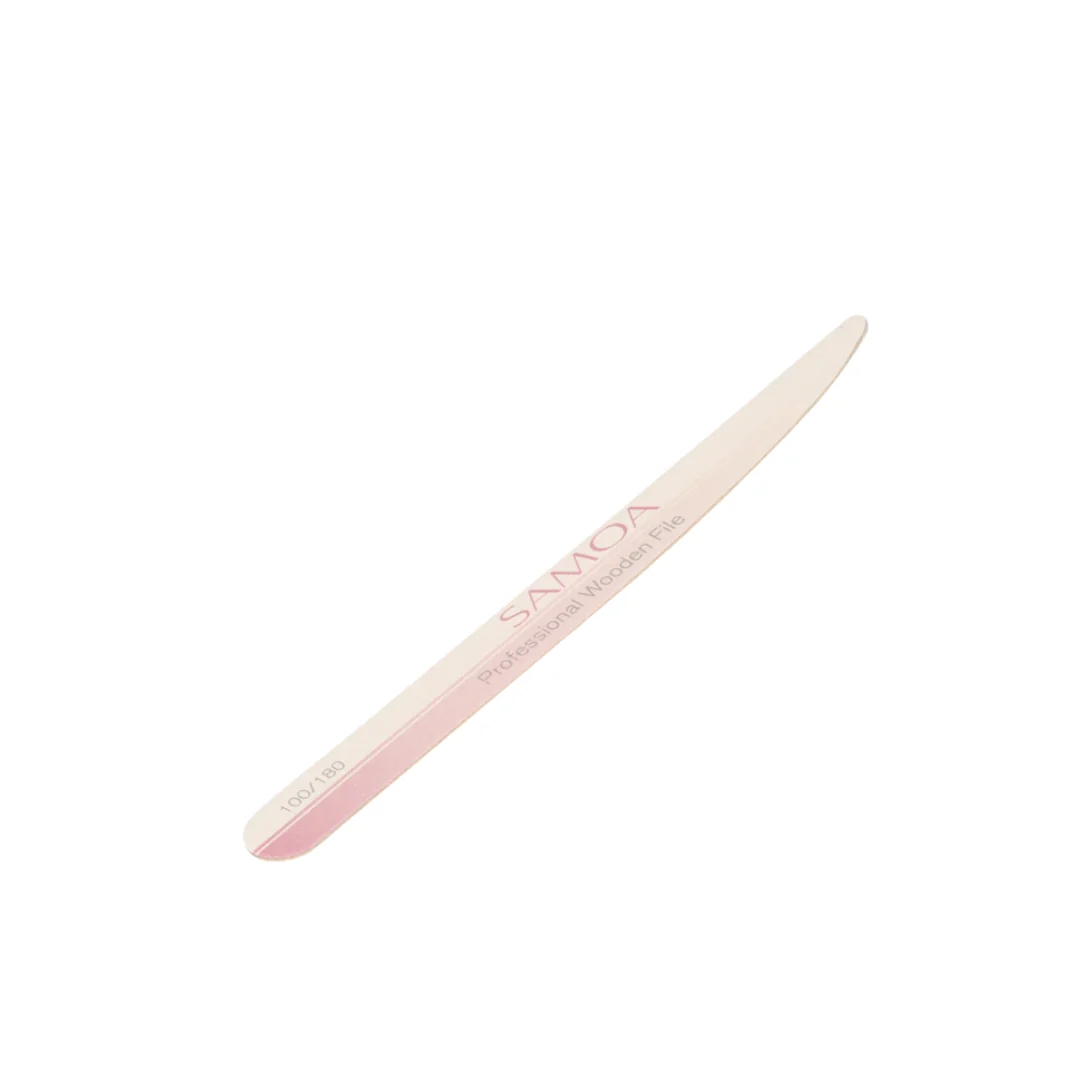 Samoa Professional Wooden Nail File 100/180 - Regular