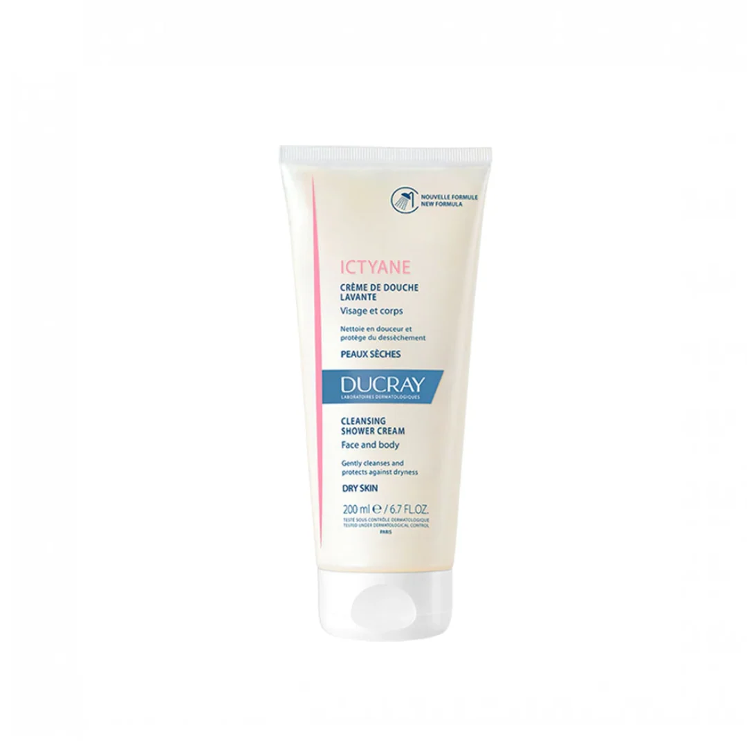 Ducray Ictyane Face & Body Cleansing Shower Cream 200 ml