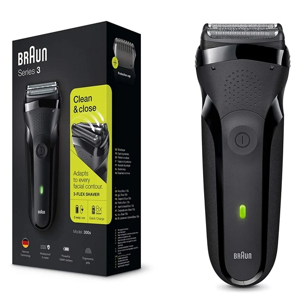 Braun Series 3 300s Cordless Electric Shaver Black