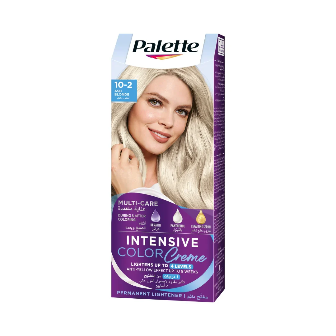Intensive Hair Color Cream With Liquid Keratin - 10-2 Ash blonde