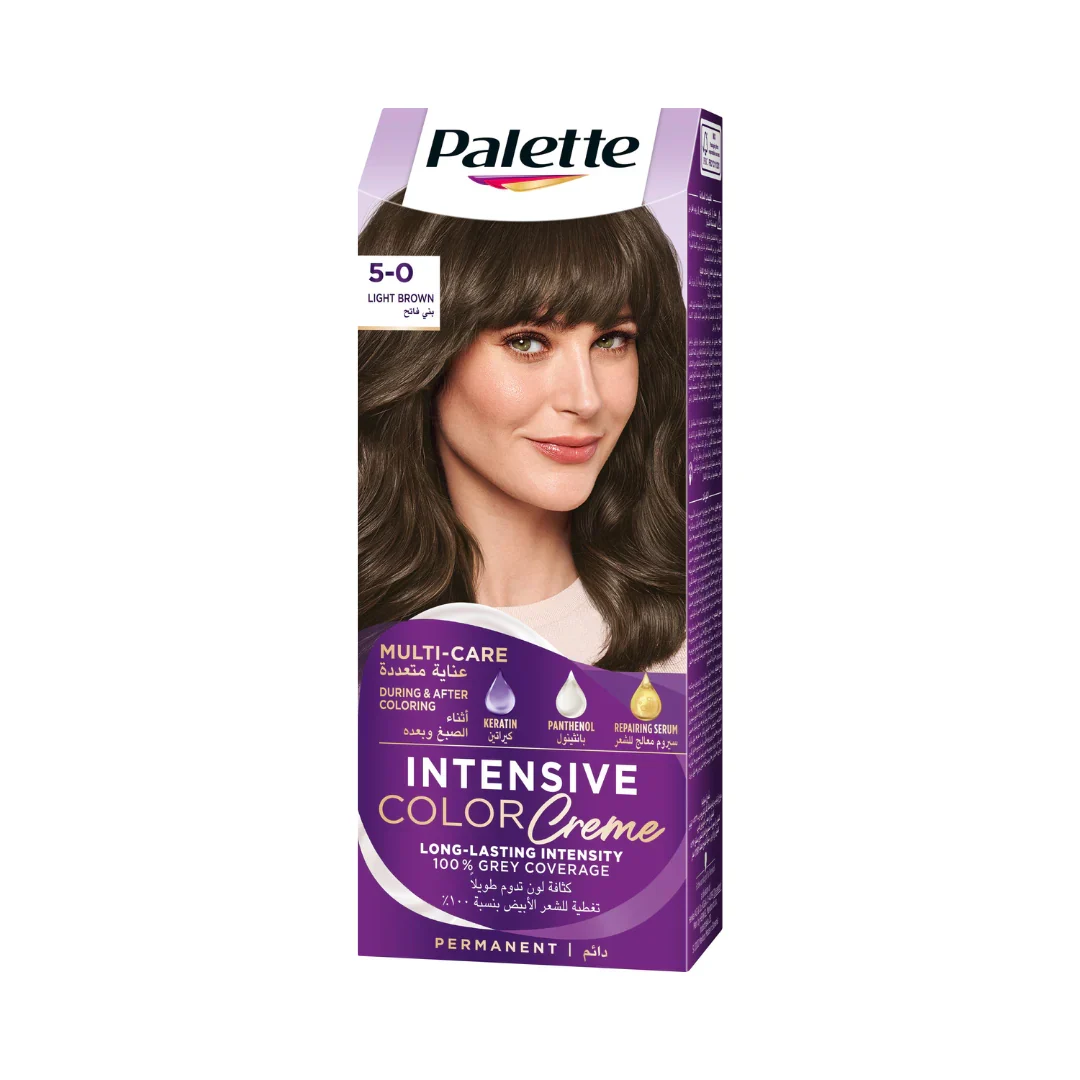 Intensive Hair Color Cream With Liquid Keratin - 5-0 Light brown