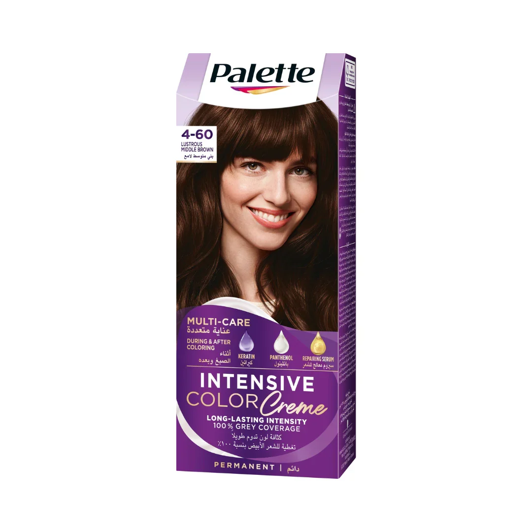 Intensive Hair Color Cream With Liquid Keratin - 4-60 Lustrous middle brown