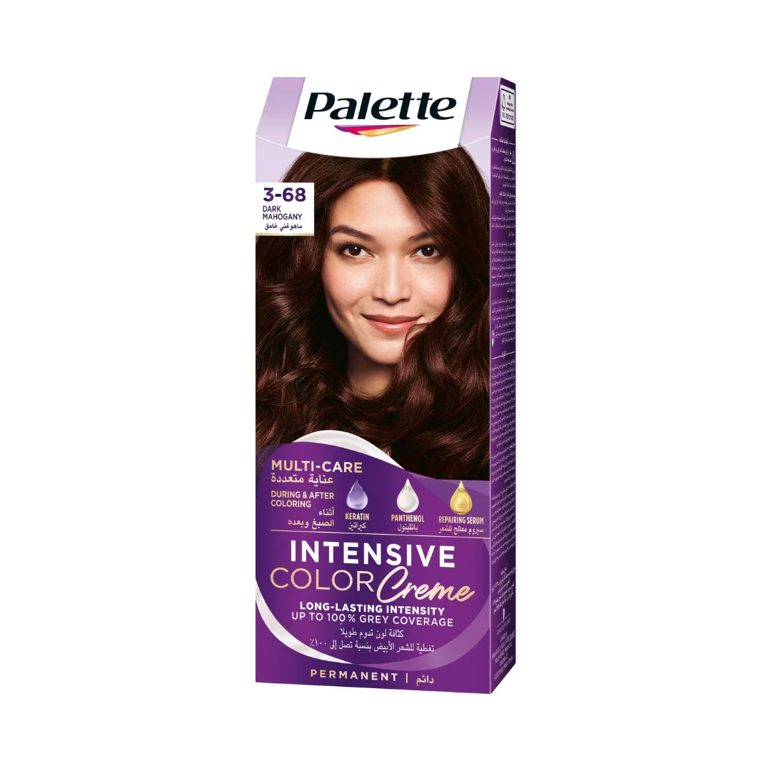 Intensive Hair Color Cream With Liquid Keratin - 3-68 Dark Mahogany